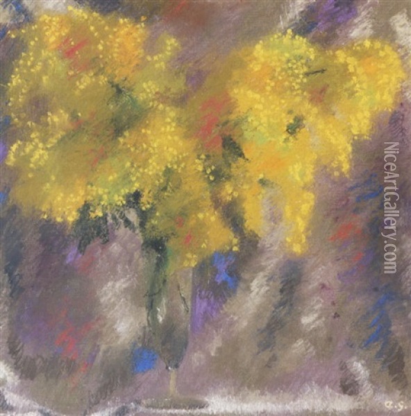 Mimosen Ii Oil Painting - Augusto Giacometti