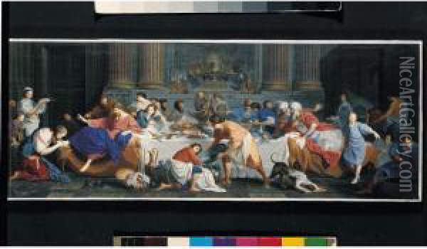 The Banquet At The House Of Simon Oil Painting - Maria Felicita Subleyras-Tibaldi