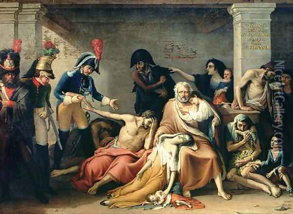 The Starving of Madrid in 1811-12, 1818 Oil Painting - Jose Aparicio