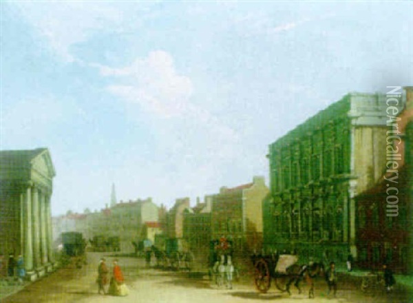 Melbourne House And The Banqueting Hall, Whitehall Oil Painting - John Paul