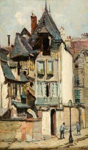 Street Scenes In Rouen Oil Painting - Robert Noble