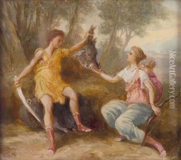 Scena Mitologica Oil Painting - Angelica Kaufmann