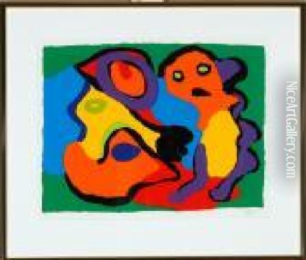 Composition Oil Painting - Karl Appel