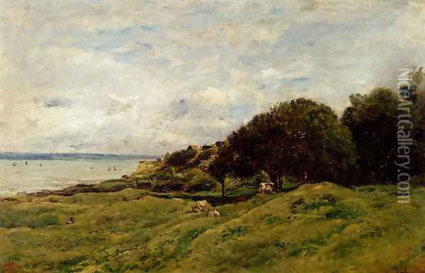 Les Graves Pres De Villerville Oil Painting - Charles-Francois Daubigny