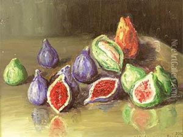 Les Figues Oil Painting - Mariano Pidelaserra Y Brias