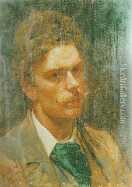 Self Portrait Oil Painting - Talbot Hughes