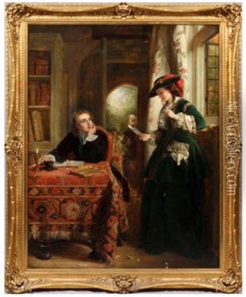 The Poets Theme Oil Painting - John Callcott Horsley