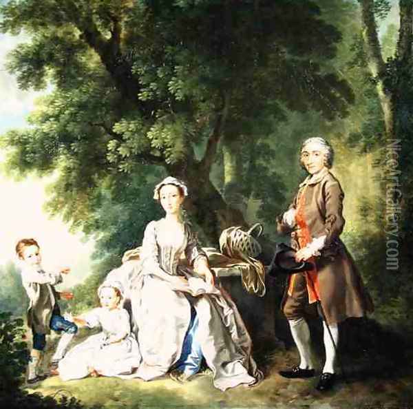 The Grant Family Oil Painting - Francis Hayman