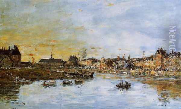 Trouville, the Port I Oil Painting - Eugene Boudin