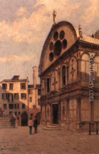 Santa Maria Dei Miracoli, Venice Oil Painting - Antonietta Brandeis
