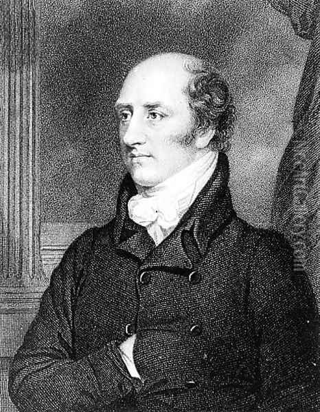 Portrait of George Canning 1770-1827 engraved by William Holt Oil Painting - Thomas Stewardson