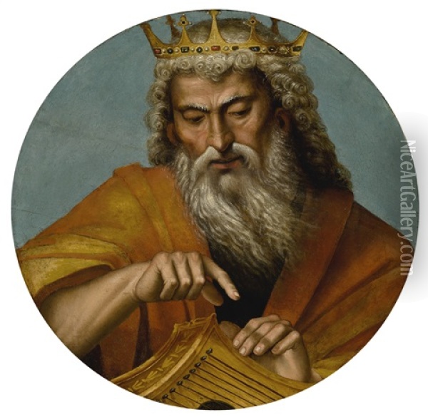 King David Oil Painting - Luca Signorelli