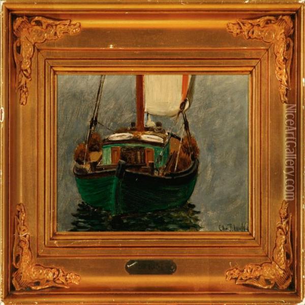 A Fishing Boat Oil Painting - Christian Vigilius Blache