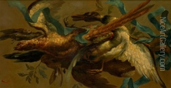 Aves Oil Painting - Amedee Rosier
