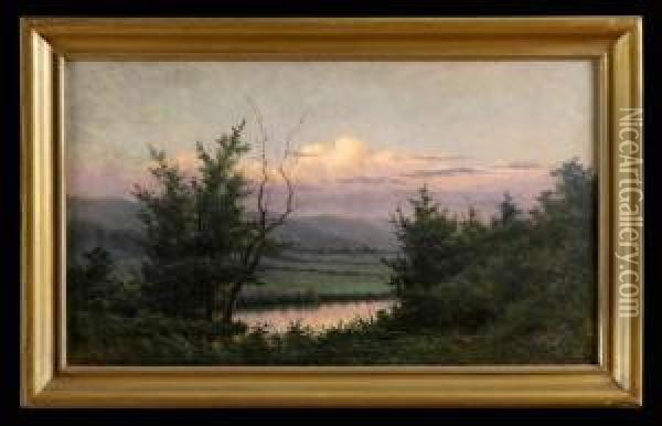 Twilight In The Mountains Oil Painting - Frederick Debourg Richards