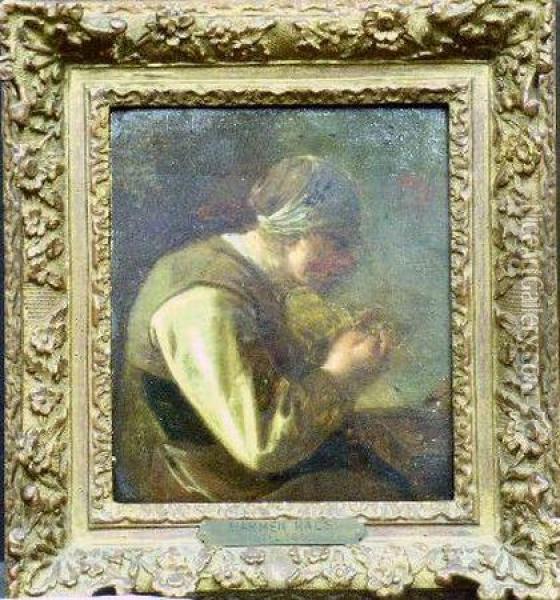 A Thinker Oil Painting - Harmen Fransz. Hals