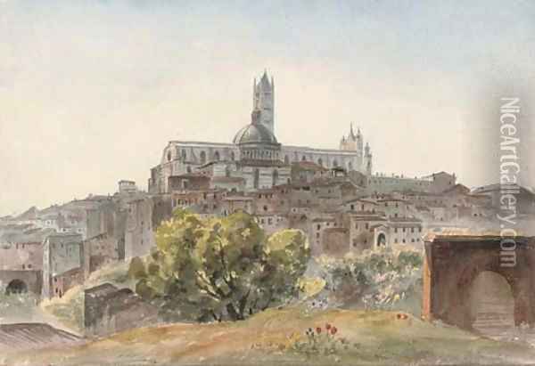 The Cathedral from S. Domenico, Siena Oil Painting - Harriet Cheney