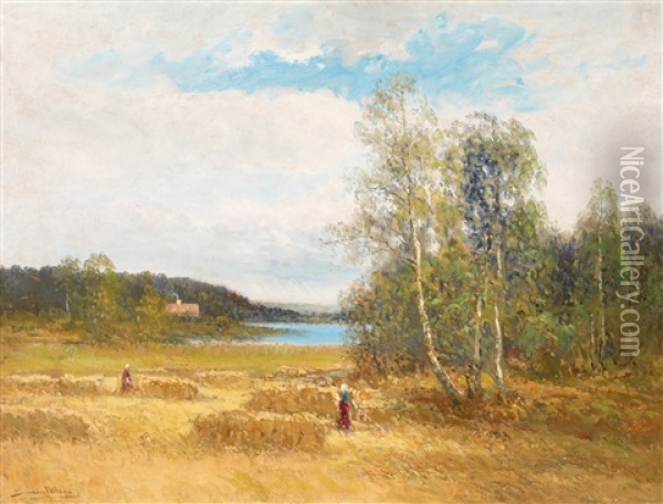 Motiv Fran Kolmarden Oil Painting - Johan Severin Nilsson