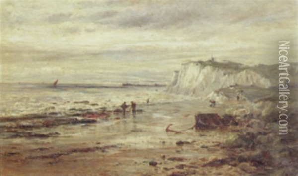 The Ebb Tide Oil Painting - Gustave de Breanski