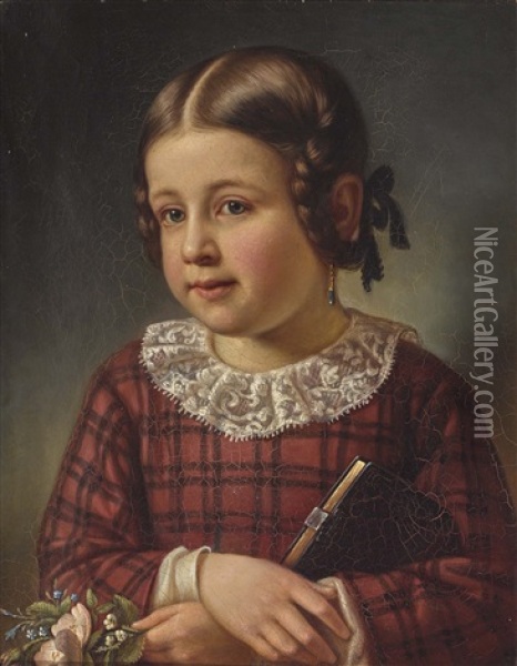 Bildnis Eines Kleinen Madchens Oil Painting - Heinrich Thurnes