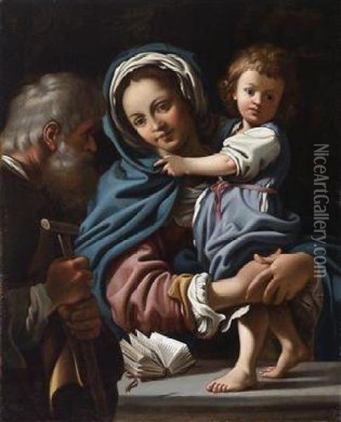 The Holy Family Oil Painting - Bartolomeo Schedoni