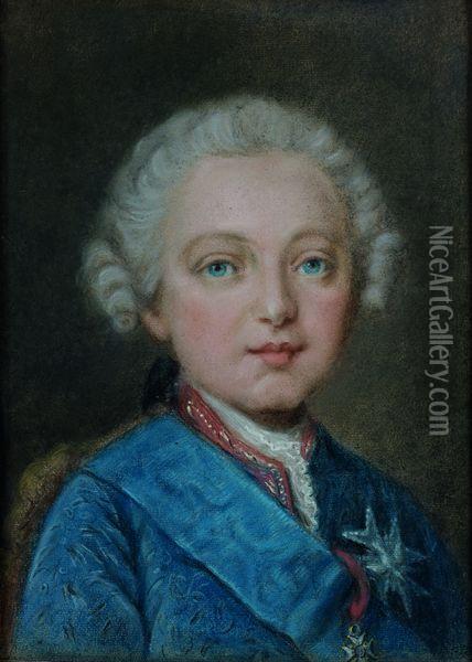 Portrait D'enfant De La Famille Royale Portant L'ordre Du Saint-esprit Oil Painting - Jean Martial Fredou