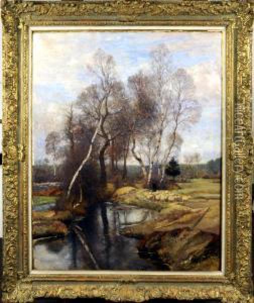 Paysage Avec Riviere Oil Painting - Hendrik Van Der Hecht
