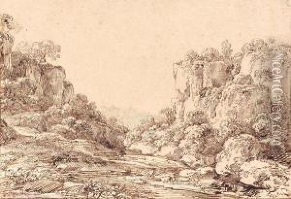 Paysage Rocailleux Oil Painting - Georg Maximilian Johann Von Dillis