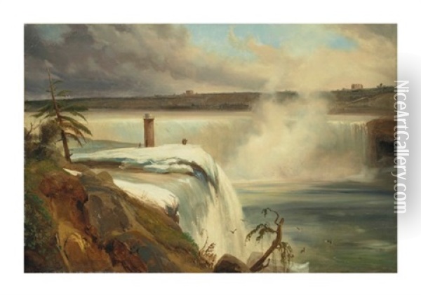 Les Chutes Du Niagara Oil Painting - Jean Charles Joseph Remond