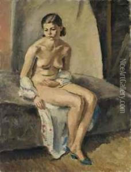 Femme Nue Assise Oil Painting - Maurice Asselin