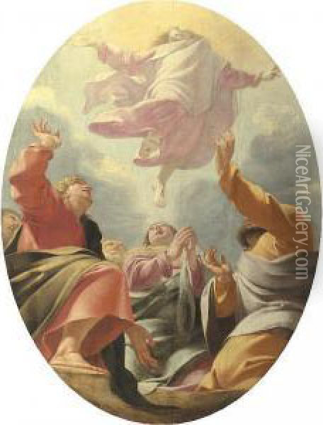 Ascension Of Christ Oil Painting - Eustache Le Sueur