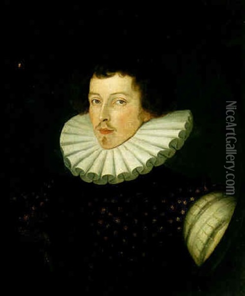Portrait Of Sir Henry Kingsmill Oil Painting - William (Sir) Segar