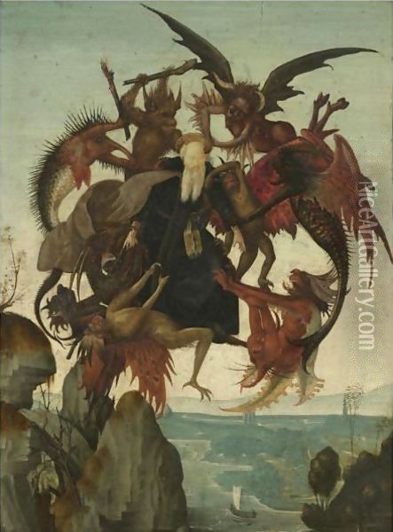 The Temptation Of Saint Anthony Oil Painting - Domenico Ghirlandaio