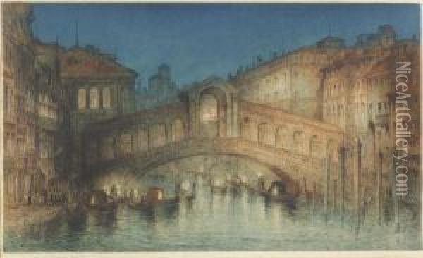 Venice Oil Painting - James Alphege Brewer