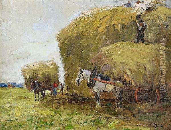 Harvest Time Oil Painting - Archibald Kay