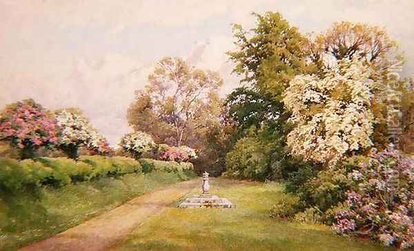 Sharcomb Garden Oil Painting - Alfred Parsons