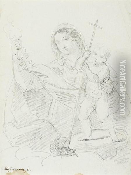 The Virgin And Child Oil Painting - Arcangelo Foschini