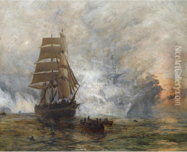 The Phantom Ship Oil Painting - William Lionel Wyllie
