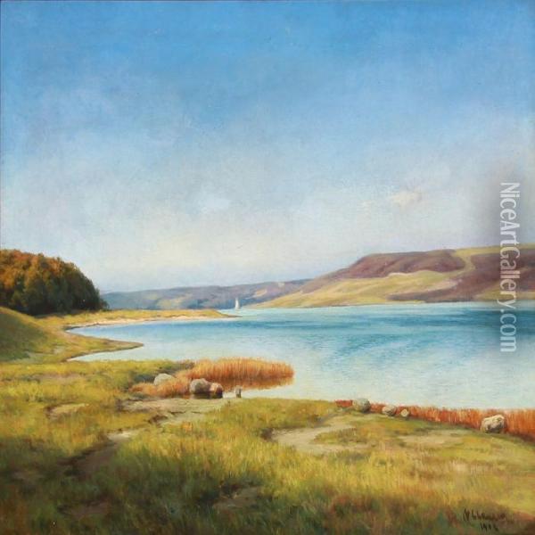 Danish Landscape From Jutland Oil Painting - Christian Clausen