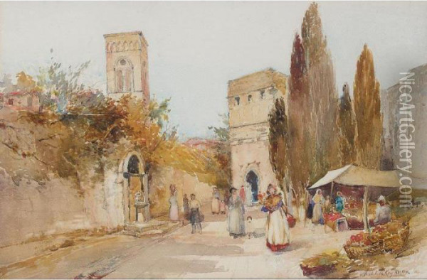 Signed, Watercolour Oil Painting - Archibald Kay
