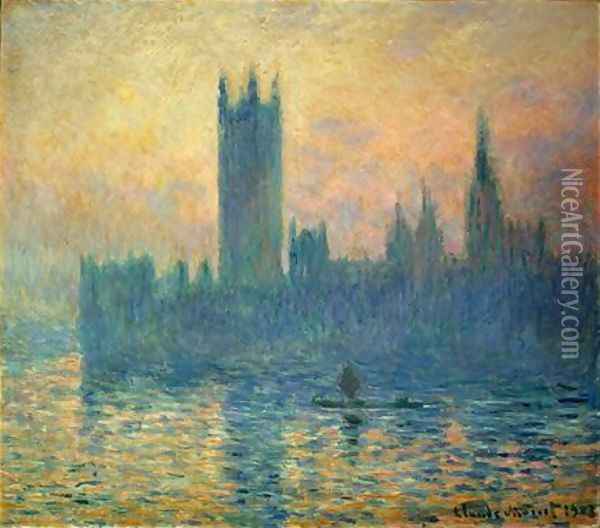The Houses of Parliament, Sunset Oil Painting - Claude Oscar Monet