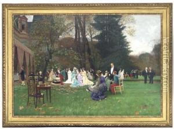 Les Noces, Fontainebleau Oil Painting - Charles Edouard Edmond Delort
