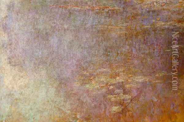 Water-Lilies (right half) I Oil Painting - Claude Oscar Monet