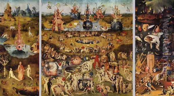 Triptych of Garden of Earthly Delights Oil Painting - Hieronymous Bosch