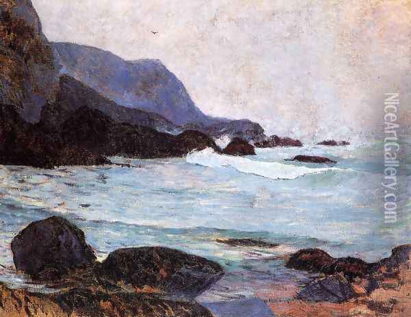 The Coast Of Bellangenay Oil Painting - Paul Gauguin