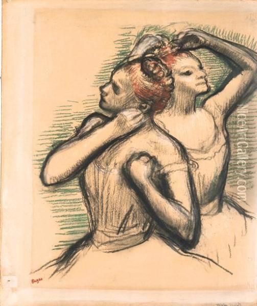 Deux Danseuses Oil Painting - Edgar Degas