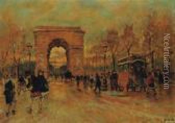 Paris Oil Painting - Antal Berkes