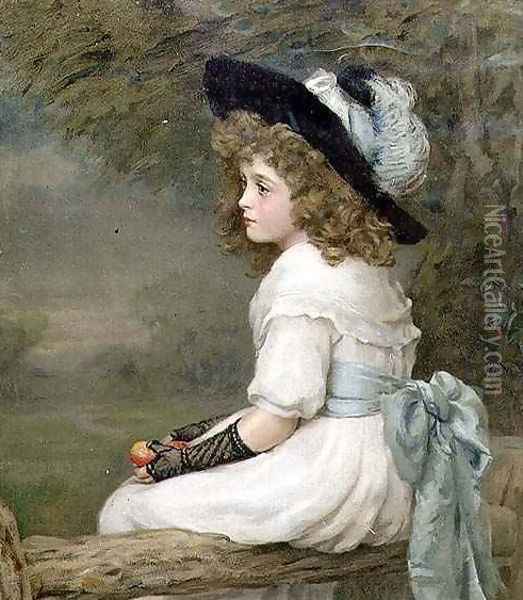A Daughter of Eve, Pears Annual, Christmas, 1899 Oil Painting - Edward Patry