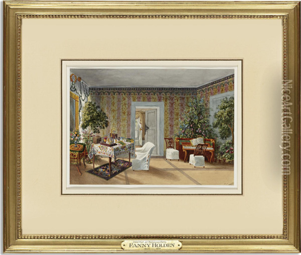An Interior At Belmont, Bern Oil Painting - Fanny Holden