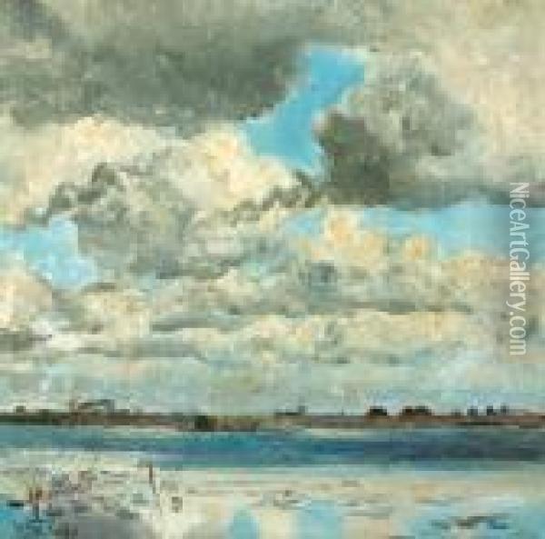 Hollandse Wolkenlucht Oil Painting - Willem Roelofs